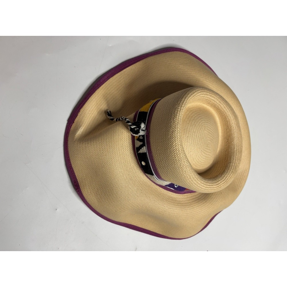 Michelle McGann by Sonni Women's Sun Hat Black Funky Retro Art To Wear Groovy